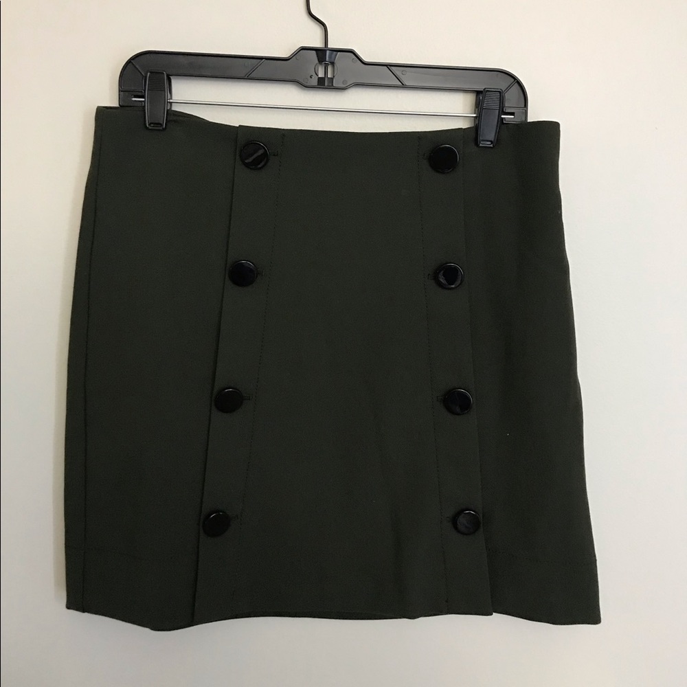 Loft hunter green mini skirt